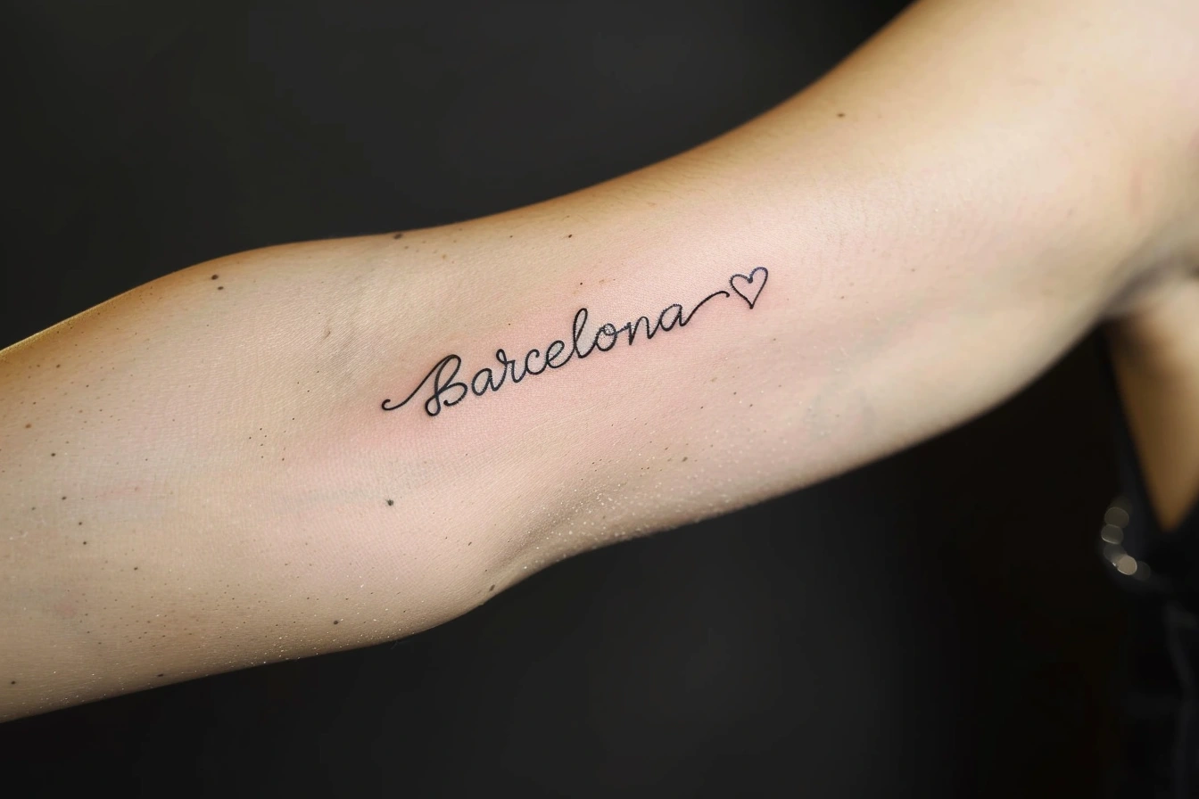 Tatuaje tatuajes espontáneos Lettering Barcelona